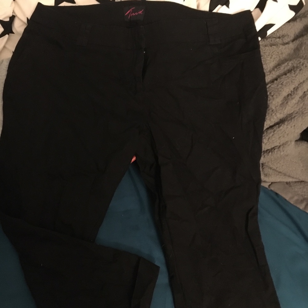 Torrid black straight leg dress pant